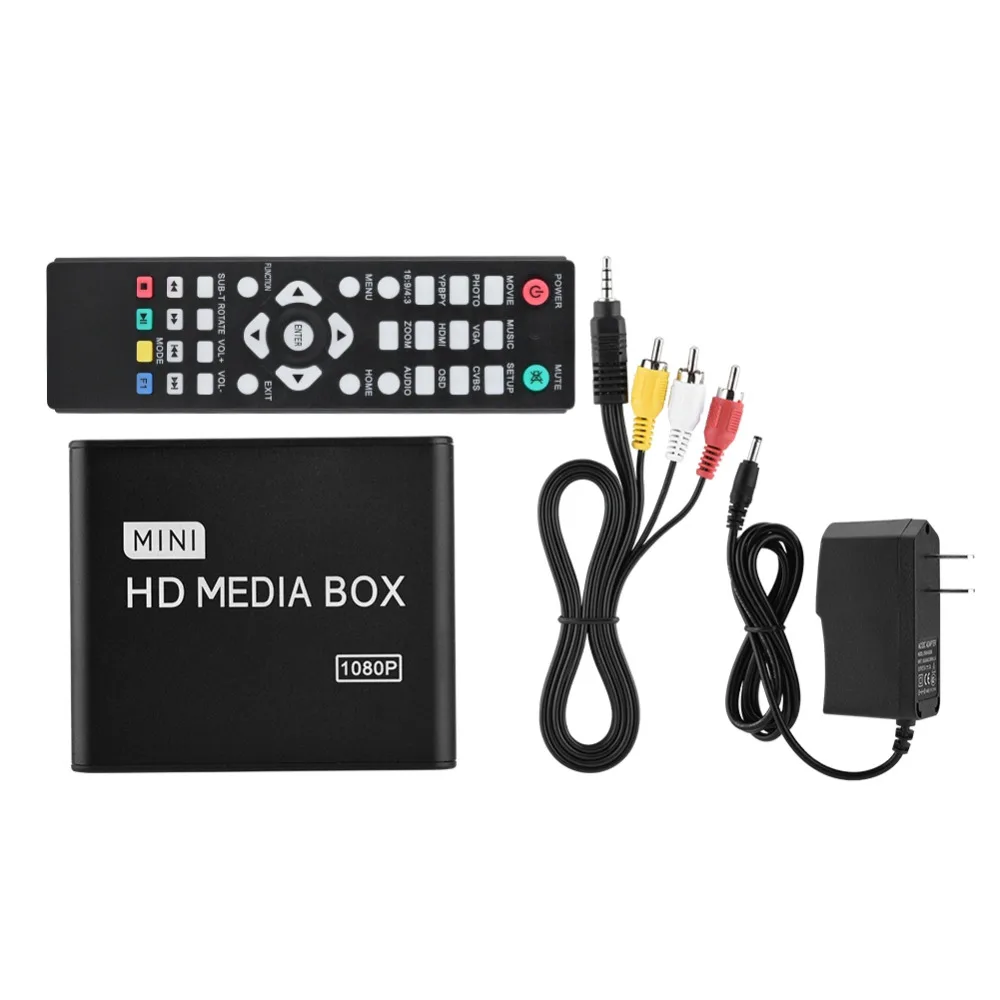 Стерео окружающие Media Player Центр 1080 P AV/YPrPb/HDMI Выход HDMI медиаплеер для США Plug