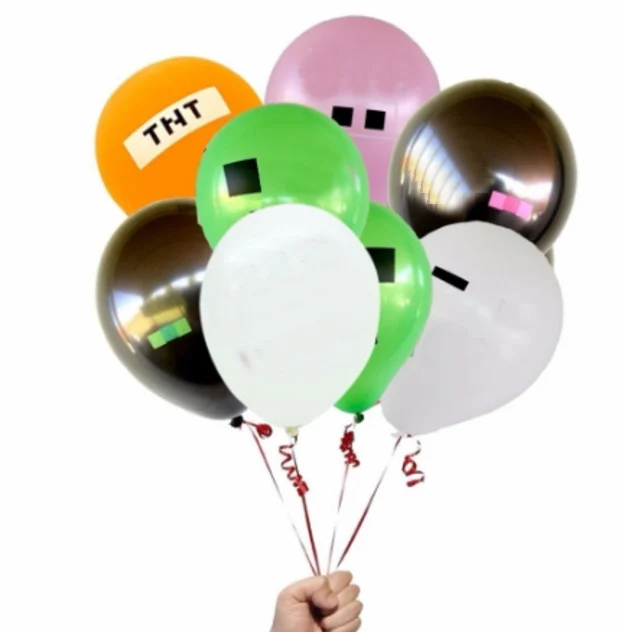 

50/100pcs Minecrafter Latex Balloons TNT Cow Wolf Pig Design Must Haves Children Kids Birthday Christmas Party Decoration
