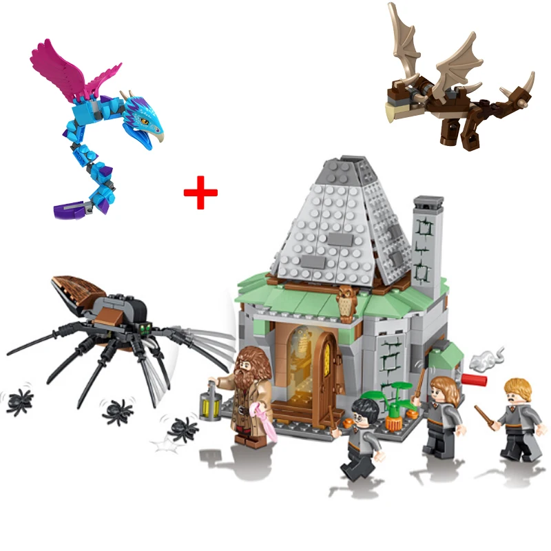 

Harri Potter series Hagrid's Cottage Building Blocks 461pcs Brick Educational Toys Compatible legoinged 4738 Child gift