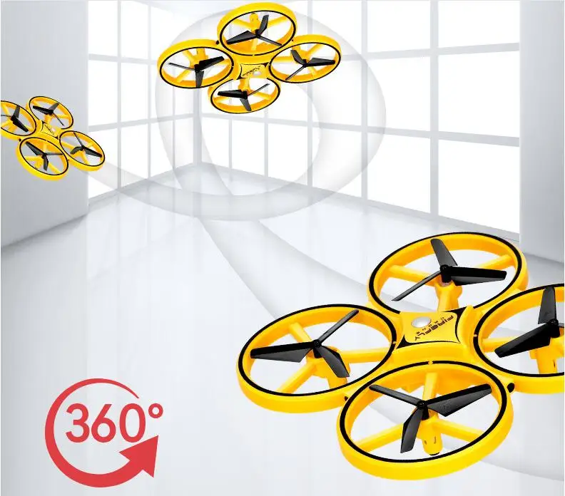 Интерактивный индукции беспилотный игрушки RC Quadcopter LED светильник БПЛА самолет