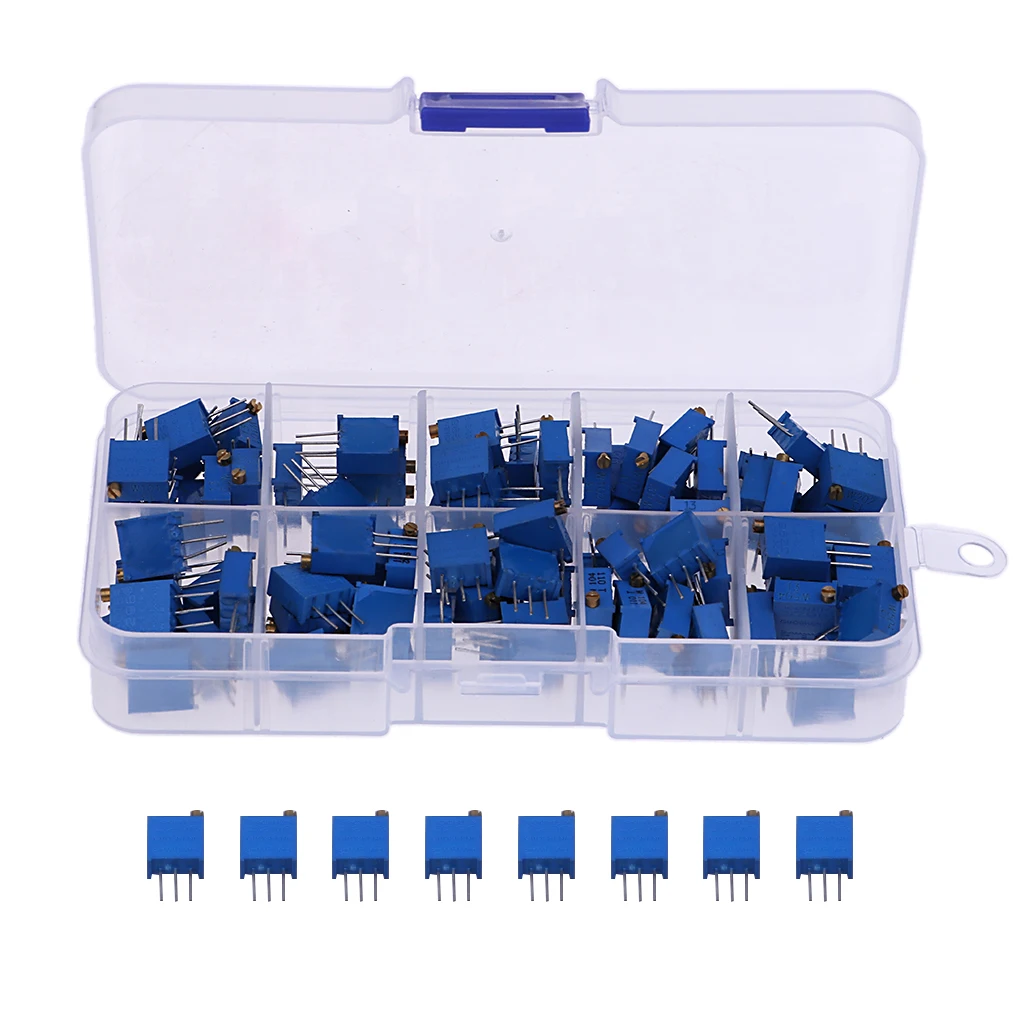 10 values 3296 3296w Trim Pot Trimmer Potentiometer Kit Variable Resistor