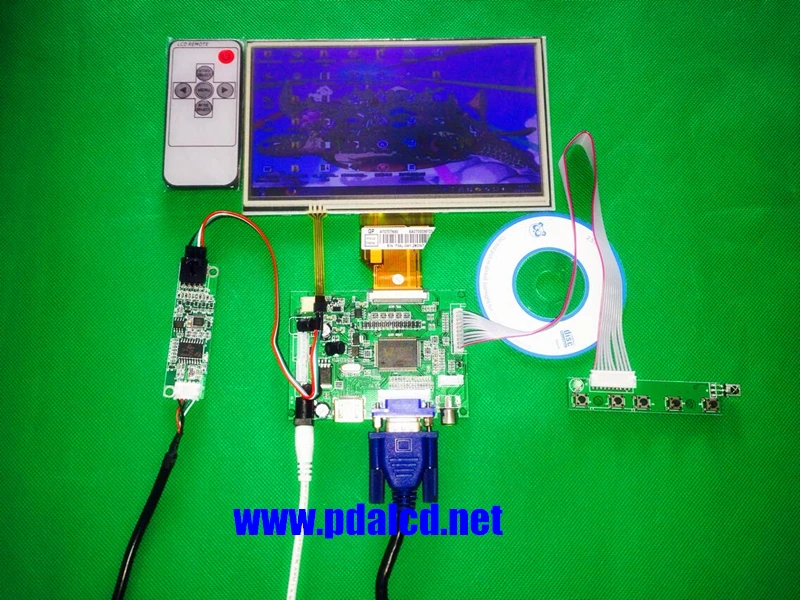 skylarpu for INNOLUX Raspberry Pi LCD Touch Screen Display TFT Monitor AT070TN92 + Touchscreen Kit HDMI VGA Input Driver Board