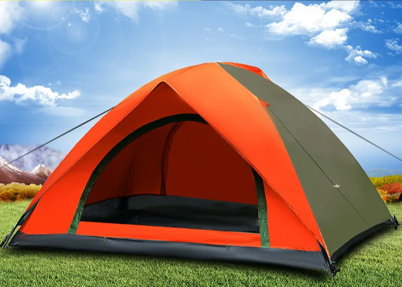 

Top Brand Quality Double Layer 2 Person Rainproof UV Full automatic ultra portable folding tent for Hiking Fishing Hunting
