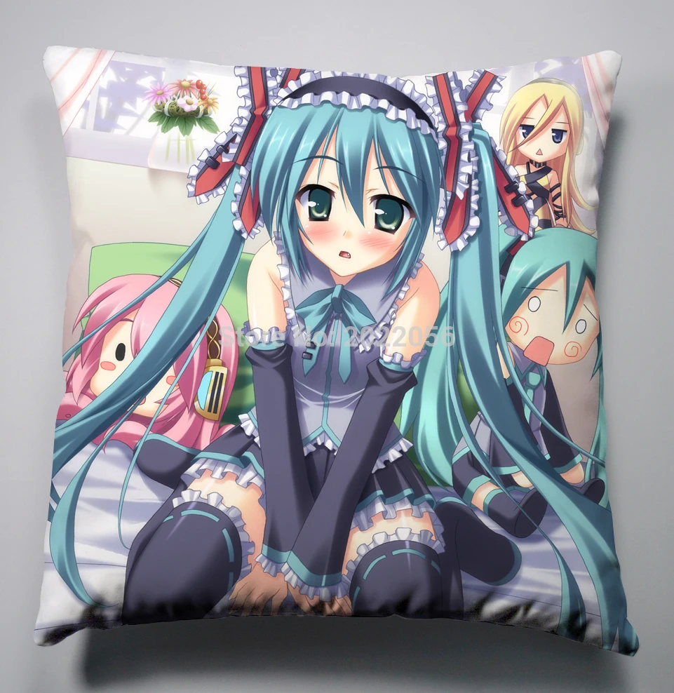 Anime Manga Miku Hatsune VOCALOID Pillow 40x40cm Pillow Case Cover Seat