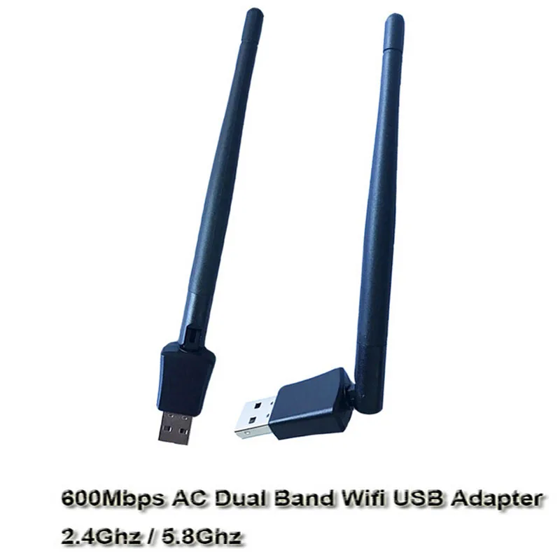 Dual Band 600 Мбит/с 5 ГГц 2,4 ГГц Wi-Fi антенна с USB Dongle Беспроводной адаптер LAN 802.11ac/a/b/g/n5/2,4 ГГц для Windows Desktop/ноутбука