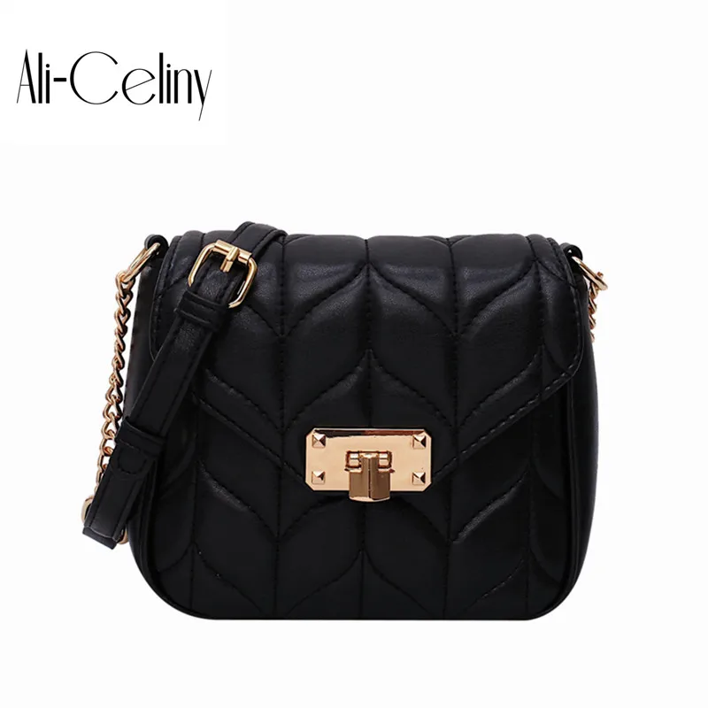 

Summer Brand Bags Women Leather Handbags Chain Small Women Messenger Bag Candy Color Women Shoulder Bag Party Lock Purse