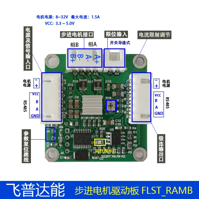 RS485 MODBUS Драйвер шагового двигателя серийный и ограниченный драйвер чипа