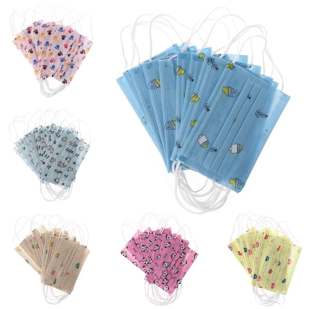 

ZLROWR 10pcs Kids Disposable Medical Mouth Face Mask Anti-Dust Cover Ear Loop Tool