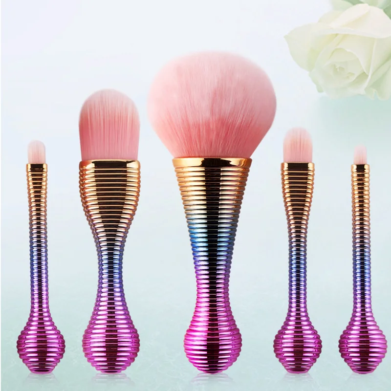 Unicorn Lollipop Makeup Brushes Set 5pcs New Gourd Eyeshadow Blush