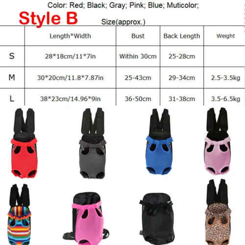 Limit 100 Hot Pets Carrier Backpack Adjustable Pet Front Cat Dog Travel Bag Leg Out S-XL