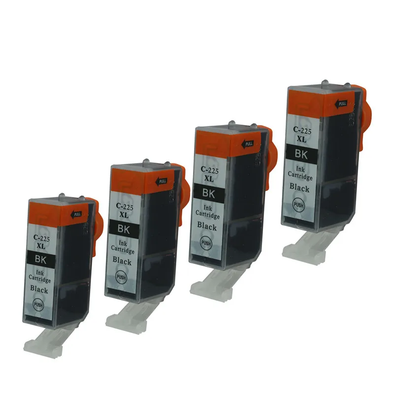 4PK Black Ink Cartridge PGI 225 225 Compatible For Canon PIXMA IX6520 IP4820 IP4920 MG5120