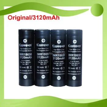 

4PCS/LOT Original Keeppower 3.6V 18650 3120mAh Continuous 30A Mechanical Mod E-Cig Battery PK VTC6