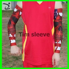 Лидер продаж дизайн live or die Флаг США череп компрессионная Спортивная ручная манжета цифровой камуфляж бейсбольный рукав