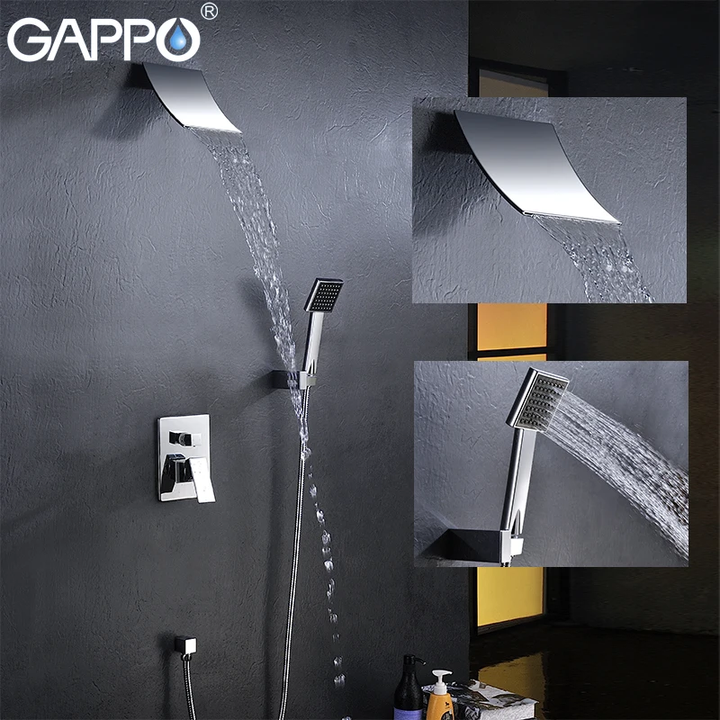 GAPPO shower faucet bath shower mixer waterfall shower taps bath shower head in wall bathroom faucet mixer                      