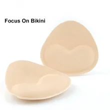 1 пара модных губчатых вставок пуш-ап съемных усилителей подкладки бюстгальтера подходит для купальника нижнее белье бикини