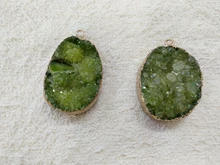 Geode Drusy Jewelry Pendant,Green Quartz Crystal Cluster Pendant,Wholesale Fashion Jewelry Necklace pendant,5pcs/lot