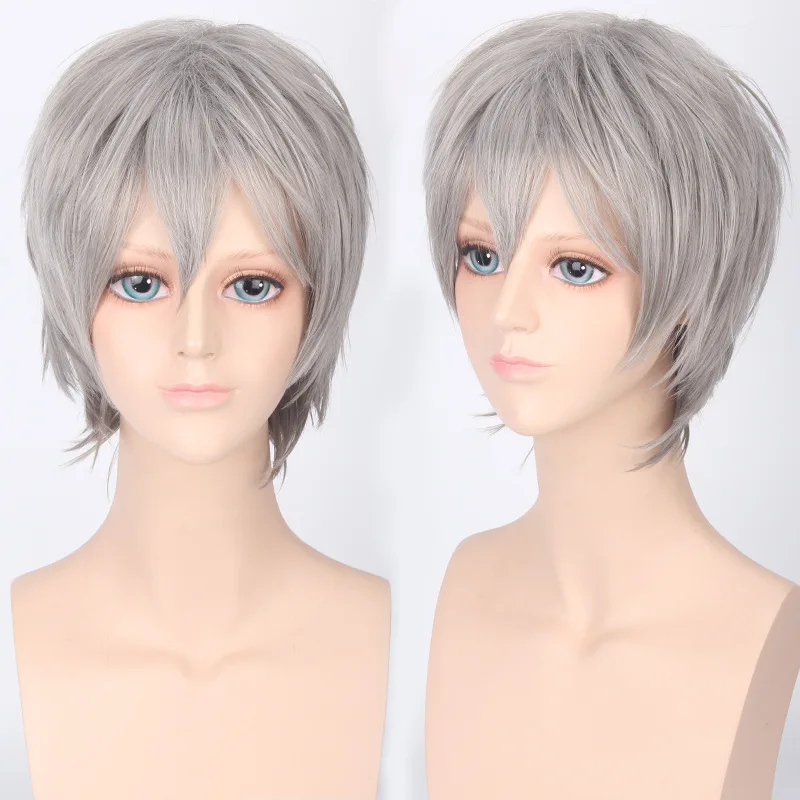 Coshome Naruto One Piece Fairy Tail Bleach Yato Cosplay Short Wig For Men Women Black Brown Yellow Red Blue Wigs (6)