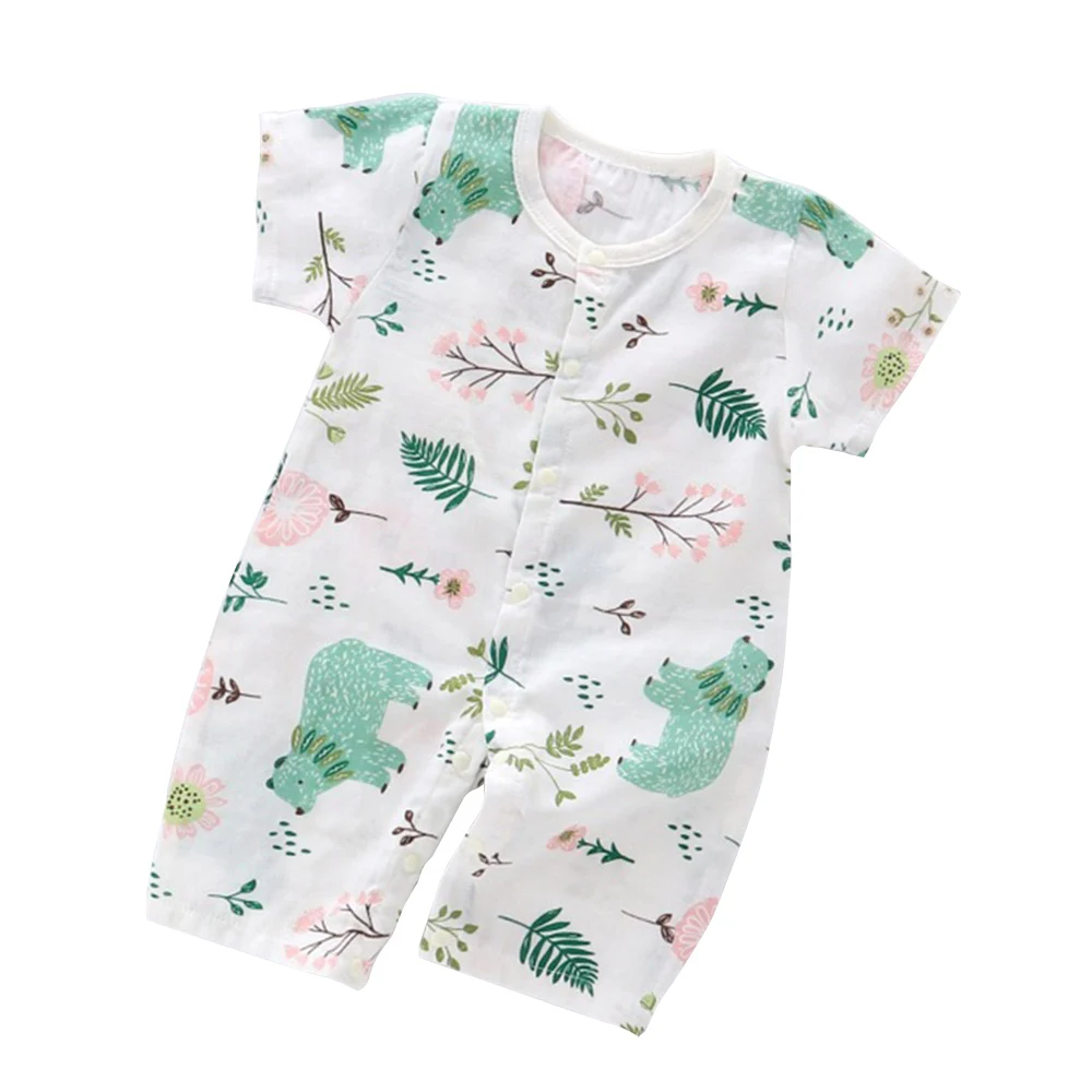 

Summer Baby Boys' Girl's Breathable 1-Pack Short-Sleeve Bodysuit Body Suit Jumpsuit Outfits Baby Clothes 0-18M
