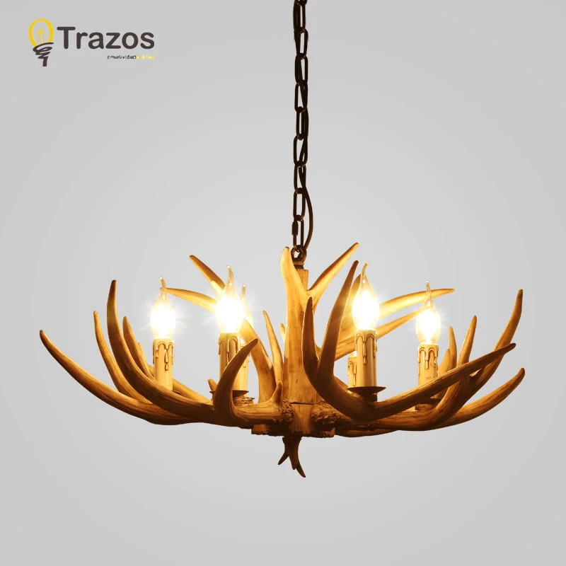 

Countryside Chandelier for Home lighting decoration indoor christmas lamp pendentes e lustres Antlers wooden ceiling chandelier