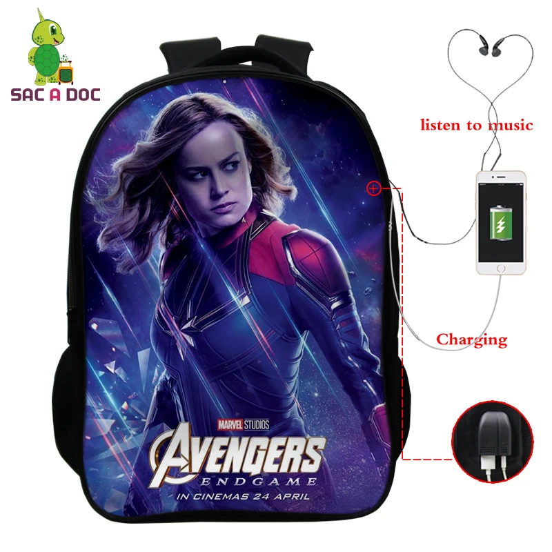 

The Avengers 16 Inch Travel School Bag Girls Boys Backpacks Kids Rucksack Student Backpack Children Bagpack Plecak Szkolny Gift