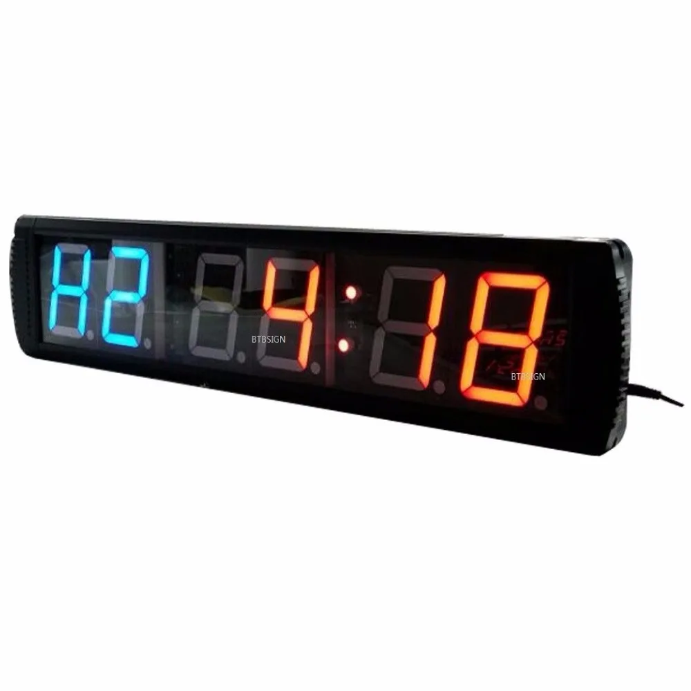 

4'' LED Interval Timer Sport Stopwatch Clock Crossfit Garage Workout Training MMA Boxing Tabata With Remote