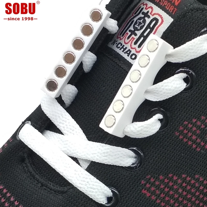 

SOBU Strong Quick Easy Magnetic Shoelaces Closure Shoelace No Tie Shoestring Logistics Display Tracking Information T100
