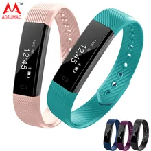 100 шт. ID115 умный Браслет Шагомер монитор сна вибрирующее подключение к Android IOS OLED монитор для сна и фитнеса