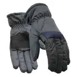 2018 мужские зимние перчатки Женские ветрозащитные непромокаемые теплые перчатки полный палец кожаные пальмовые варежки модные Лоскутные