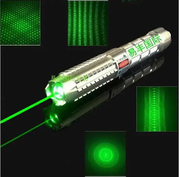 

Newest original laser pointer with 5 star cap real green lase pointer Focusable burning match long range ray 10000m