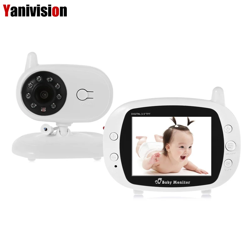 Wireless 3 5 inch Digital Video Baby Monitor Audio Music Infant Camera Temperature Sensor Intercom Nanny