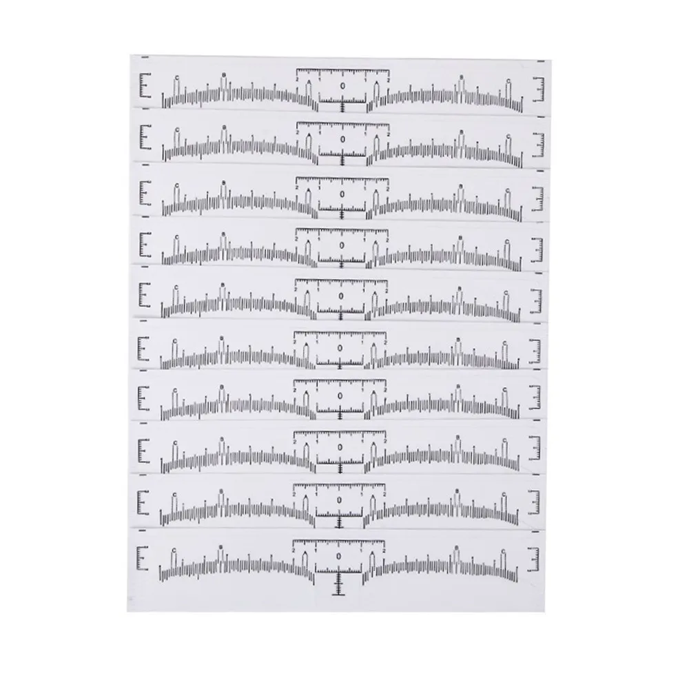 Одноразовая бровь трафарет макияж микроволокна измерительная линейка для татуировки инструмент красоты