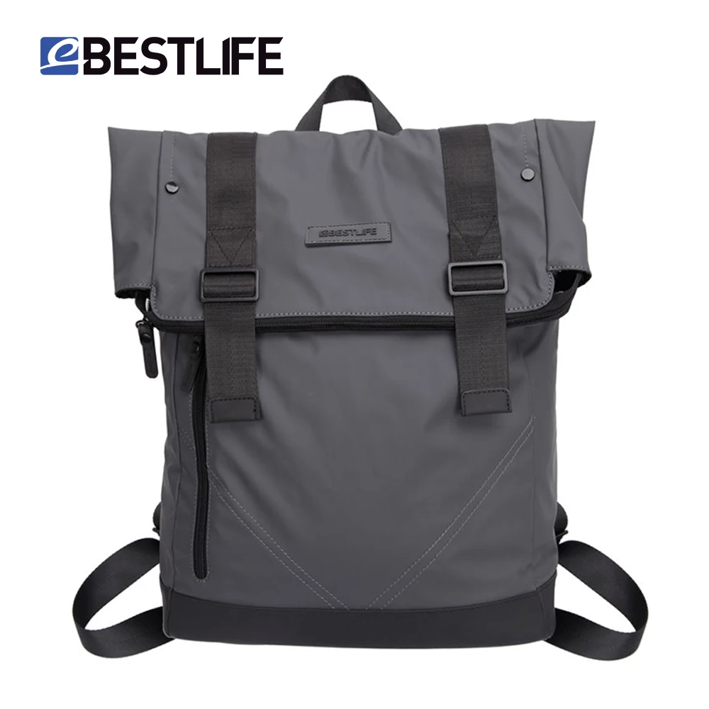 

BESTLIFE Male PU Leather Backpack Casual Soft Waterproof Flip Cover Travel Mochila Escolar Brand Men Laptop Sac A Dos Backpacks