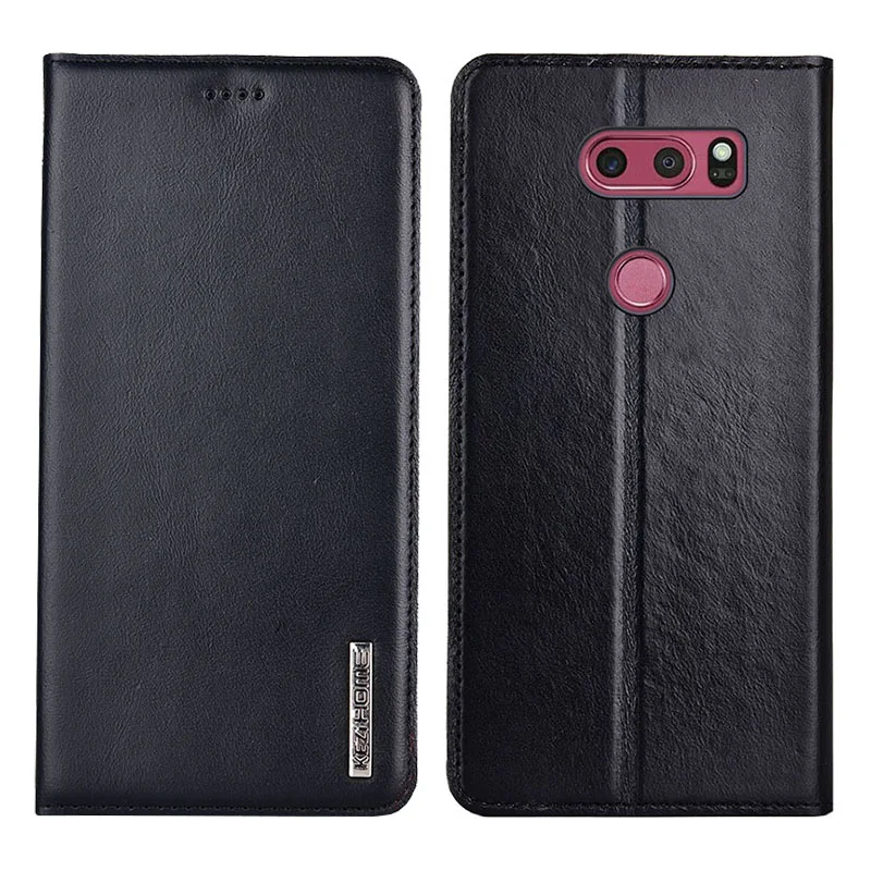 

for LG V30/V35 Case Flip Genuine Leather Soft Silicon Back Cover for LG V30S/V30 Plus/V35 ThinQ/V30 ThinQ Cases