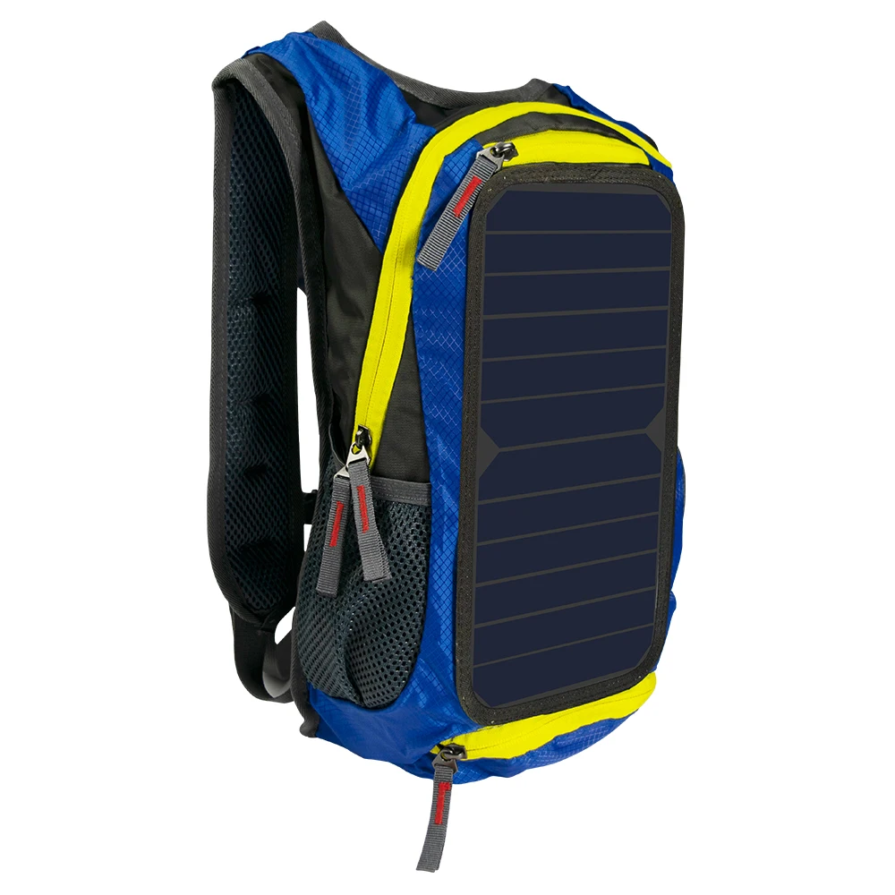Xinpuguang 6W 6V Blue Backpack Solar Cell Battery USB Charger Power for