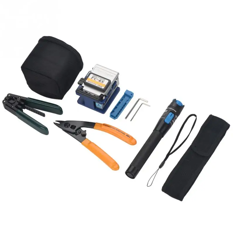 1 Set FTTH Splicing Splice Fiber Optic Stripping Tool Kit Set With