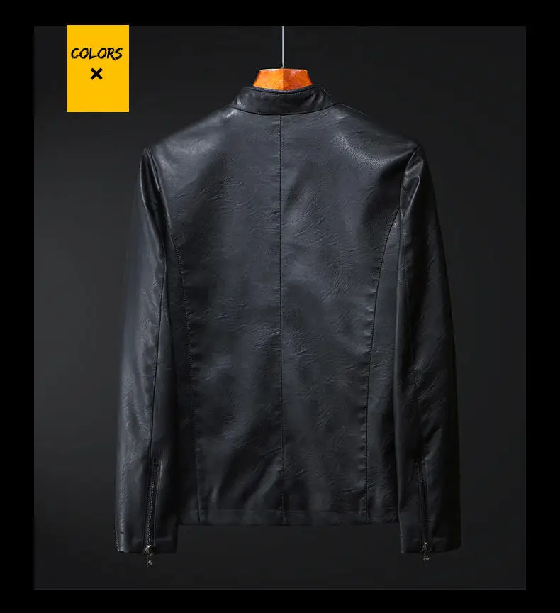 Leather Jackets Men Autumn Winter Male Leather Clothing Men Jacket Business Casual Coats MuLS Brand PU Leisure Mens Suede 4XL 0