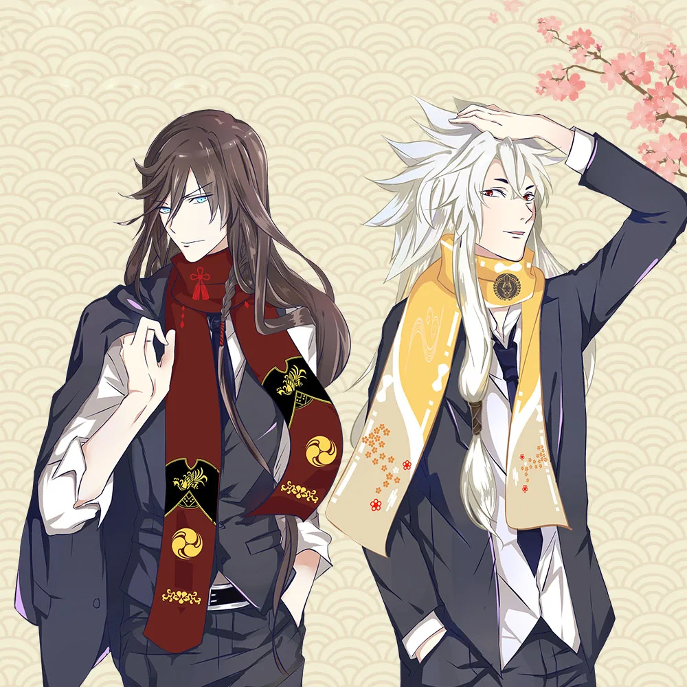 Зимний шарф унисекс аниме Touken Ranbu Online Mikazuki Munechika Kashuu Kiyomitsu Косплей шейный платок