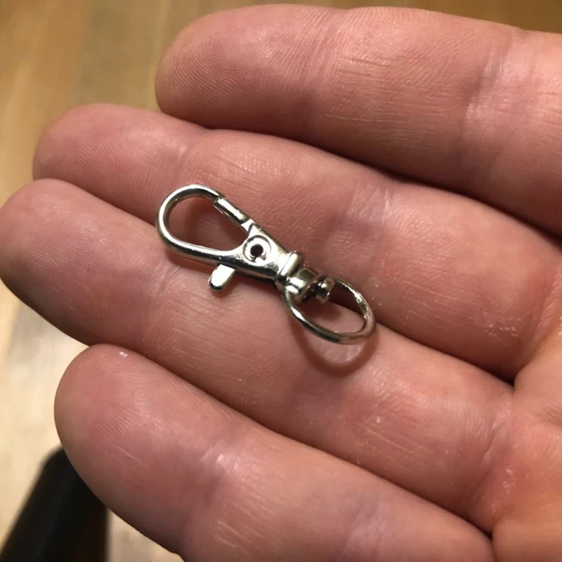 20ks nerez ocel klíčenka otočný keychains otočný humr obejmout keychains kov šifrovací klíč řetězy pro brašna půvab příslušenství