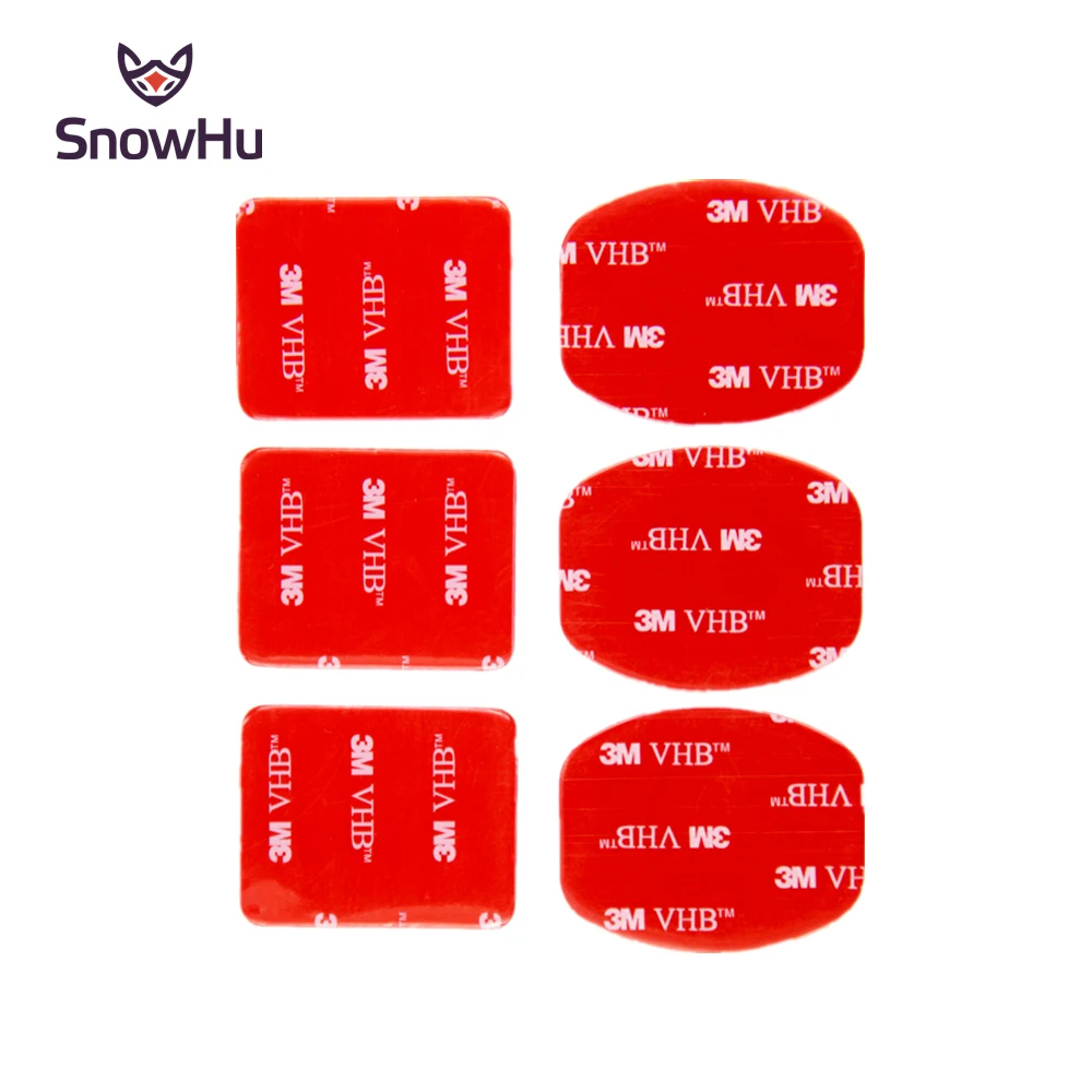 

SnowHu for gopro accessories 3pcs flat Curved Mounts +3pcs arc Curved Mounts 3M sticker Set for Go Pro Hero 8 7 6 5 4for Yi GP14
