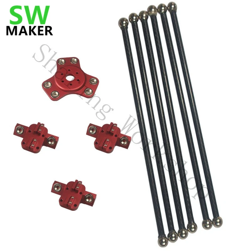 Tubo de Carbono Magnético + Transporte + 300mm Kit para Delta Efetoras Swmaker Reprap Kossel Diagonal Empurre Rods Faça Você Mesmo Impressora 3d xl