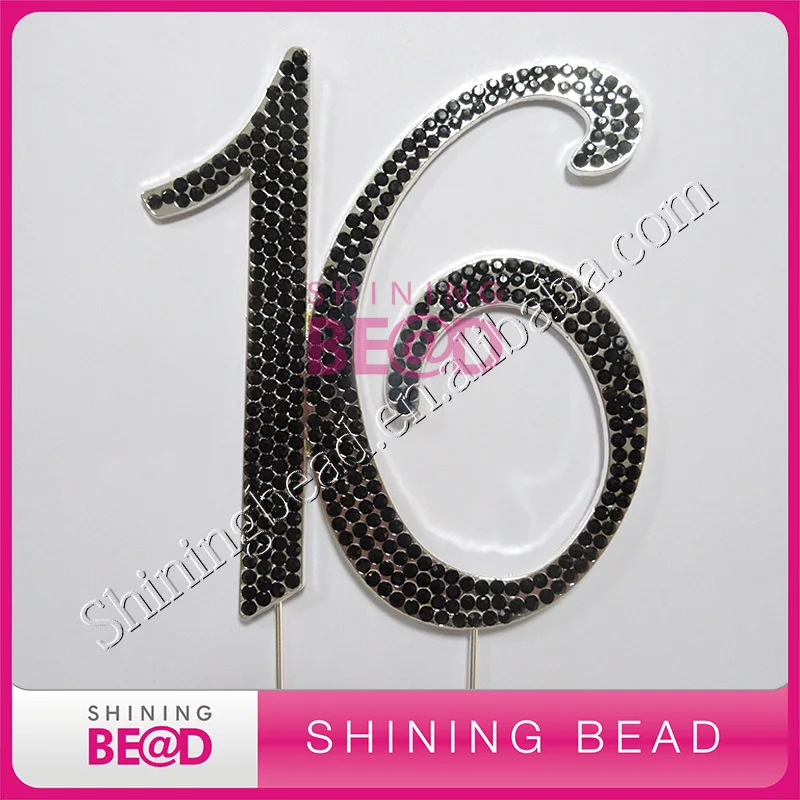 

Excellent Black 16th Cake Number Topper Birthday Number Cake Topper,Free Shipping