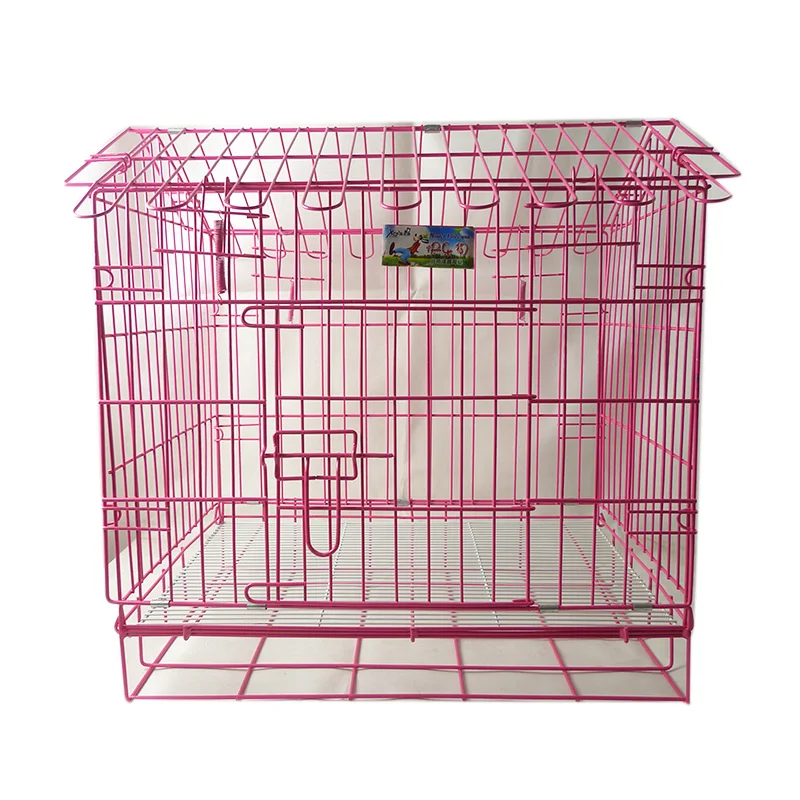 Red pet cages cage house dogs and cats, folding bold ironcage parrot