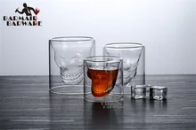 1 Piece 150/200ml Shot Glass Cocktail Beer Skull Glass Whiskey Skull Head Vodka Shot Glass creative cool skull designed vodka whiskey shot glass transparent 70ml