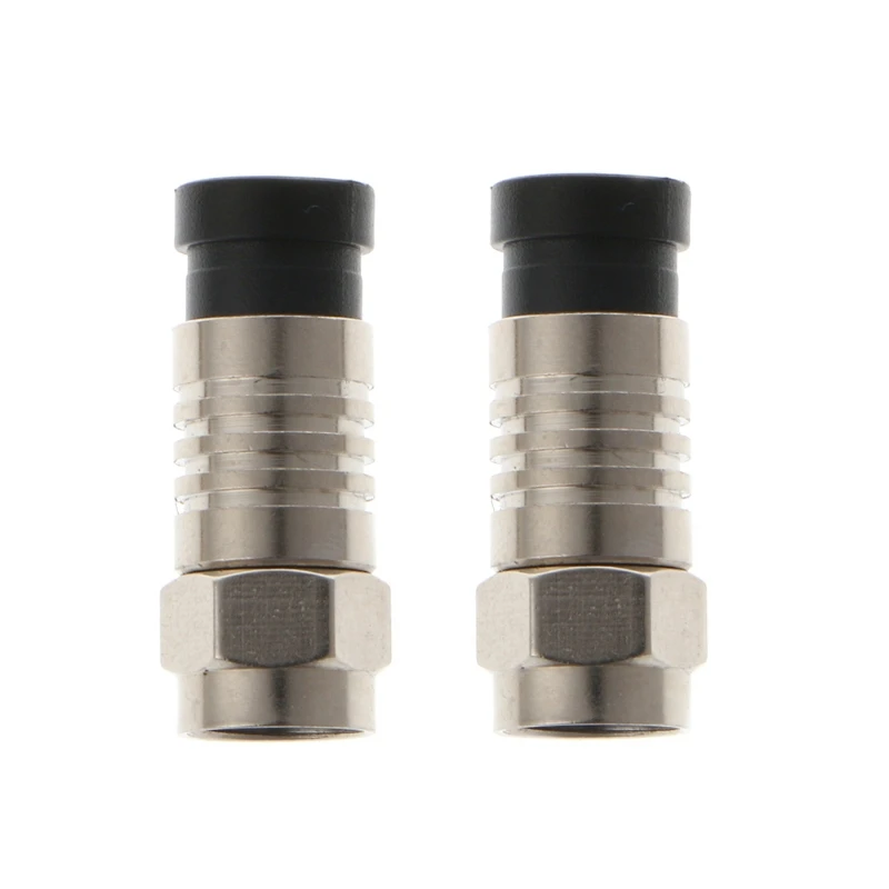 

10 Pcs Coaxial O-Ring Compression Fitting F RG6 Cable Connector Water Seal