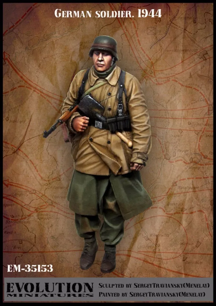 Resin Figure Bust Kit 1/35 German Soldier Unpainted Model Kitin Action