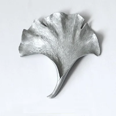 19X3X20CM Роскошный Ginkgo трехразмерный настенный Железный ремесло украшение гостиной диван фон отделка крыльца под фреску Фреска орнамент R630 - Цвет: 19X3X20CM