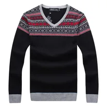 RICHARDROGER 2017 Autumn And Winter New Men’s Long-sleeved Sweater Slim V-neck 053