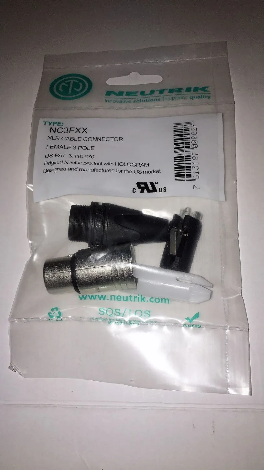 

10PCS NC3FXX NCK Female A set 3Pin XLR Connector withe Original