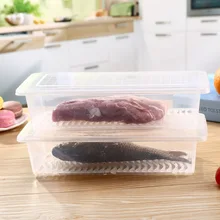 Refrigerator Food Storage Box Fish Meat Fresh Keeping Transparent Fruit Vegetable Organizer Plastic Container Case 8 DC1
