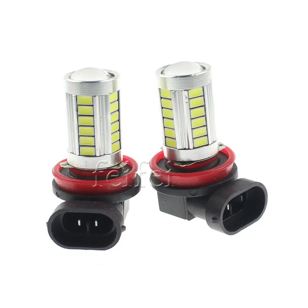 

2PCS H8 H9 H11 33 SMD 5630 Led Fog light auto Car Turn Brake DRL Driving Lamp Rear Reverse Bulbs Orange White blue